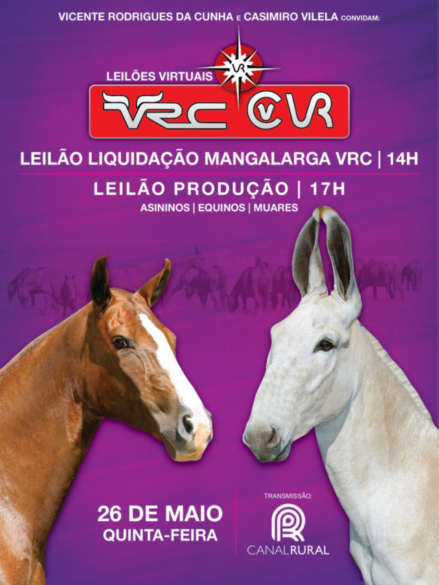 Leilão Virtual Liquidação Mangalarga VRC & CVVR