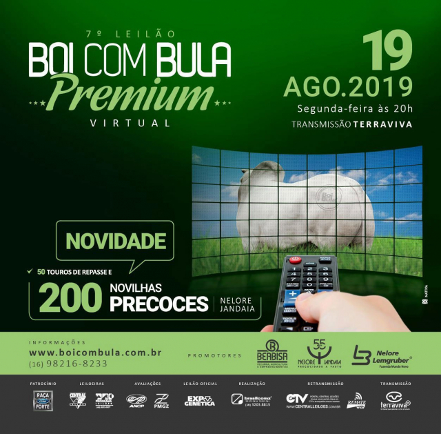 7° Leilão Boi com Bula Premium - Virtual