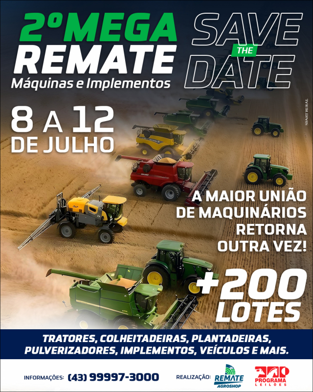 2º Mega Remate Máquinas e Implementos - 2ª Etapa