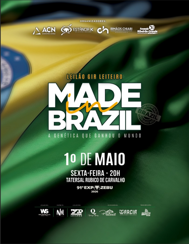 Leilão Gir Leiteiro Made In Brazil - Expozebu 2026