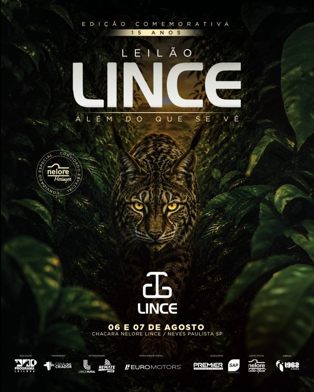 Leilão Nelore Lince - Edição Comemorativa 15 Anos.