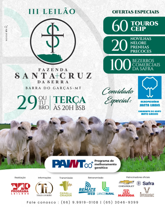 III Leilão Santa Cruz da Serra & Convidados Especiais