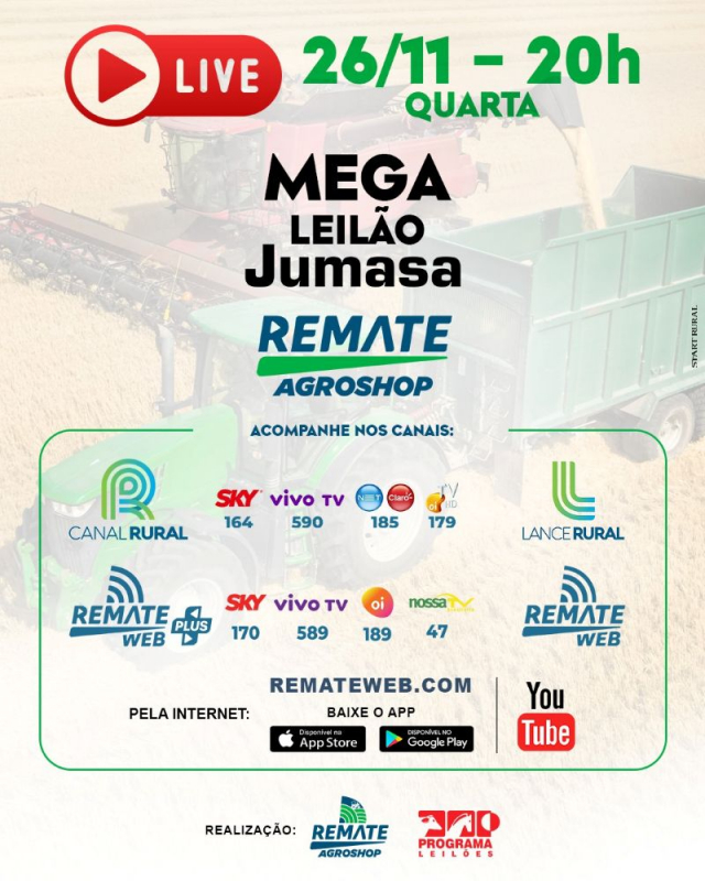 LIVE - MEGA Leilão Jumasa Remate Agroshop