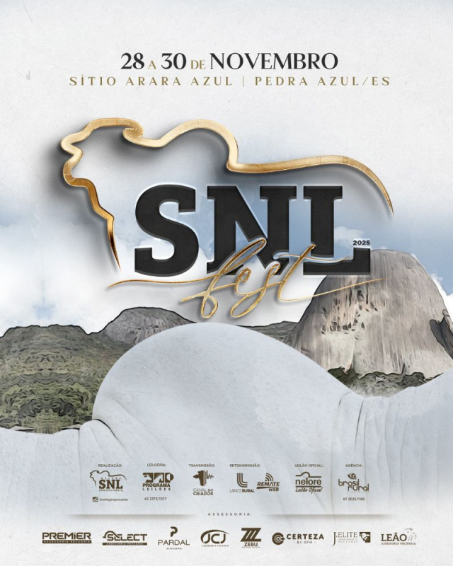 Leilão SNL Fest 2025 - Etapa Elite e Premium