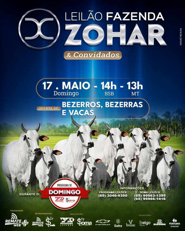Leilão Fazenda Zohar e Convidados - Programa de Domingo