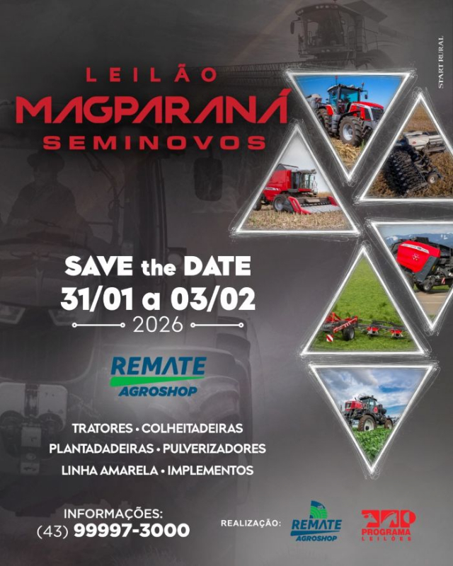 Leilão Virtual MagParaná Seminovos - 4ª Etapa