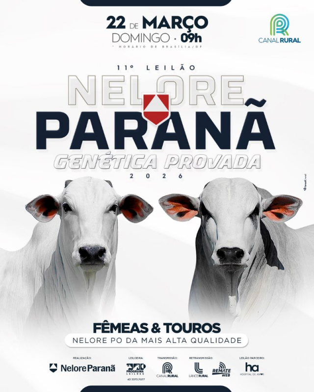 11º Leilão Virtual Nelore Paranã - Fêmeas e Touros