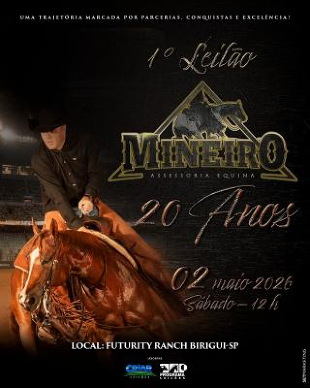 1° Leilão Mineiro Assessoria Equina - 20 anos