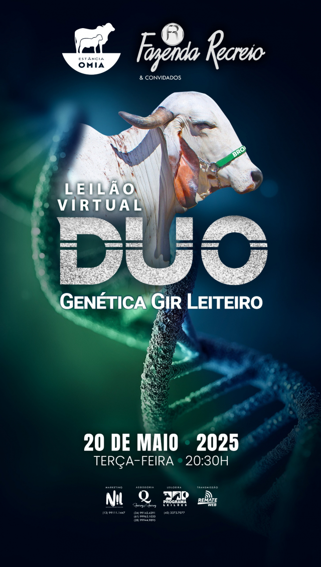 Leilão Virtual Duo - Fazenda Recreio, Estância Omia e Convidados