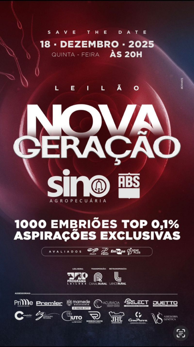 Leilão Virtual Nova Geração - Sino Agropecuária