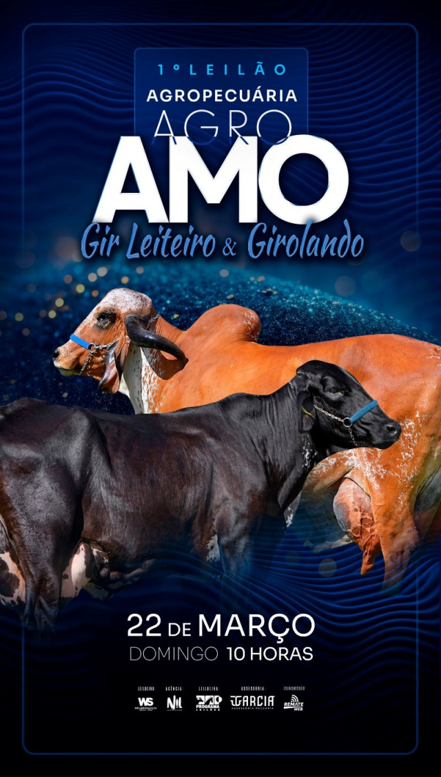 1º Leilão Virtual Agropecuária  Agro Amo - Gir Leiteiro e Girolando
