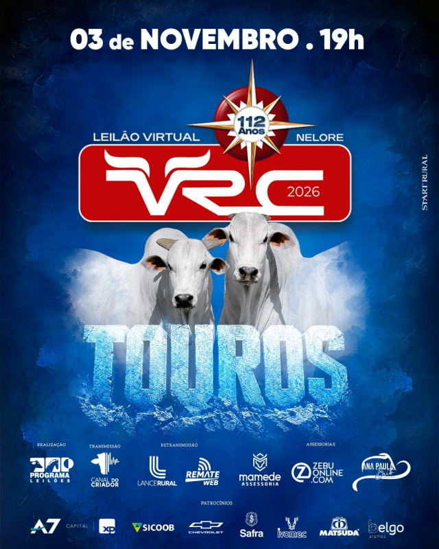 Leilão Virtual Nelore VRC Touros