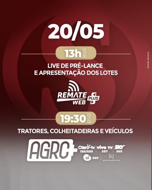 Remate Maquinários Grupo Suprema - 4ª Etapa Maio