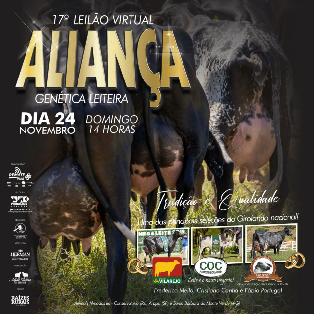 17° Leilão Virtual Aliança Genética Leiteira