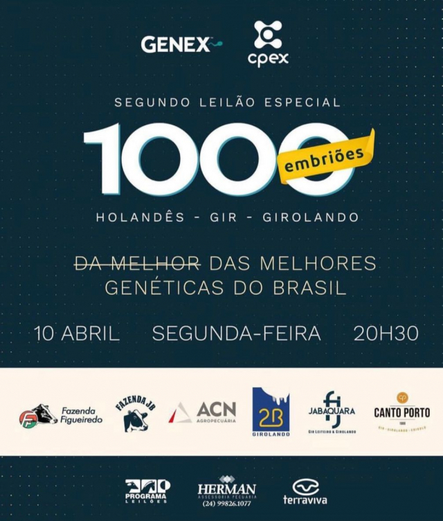2° Leilão Especial 1000 Embriões - Genex & CPEX