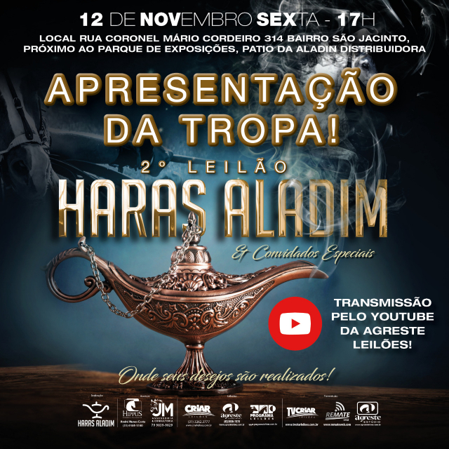 LIVE | 2° Leilão Haras Aladim & Convidados Especiais