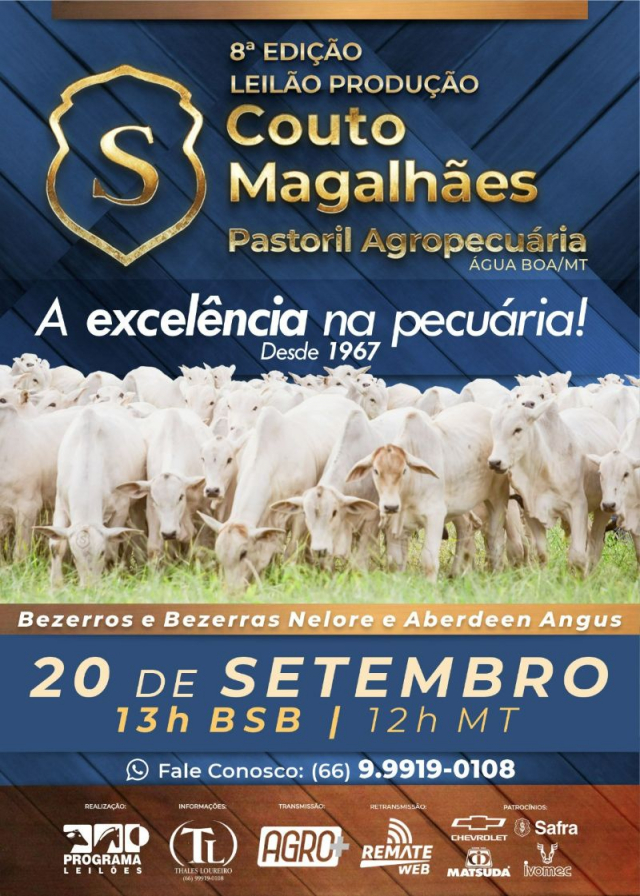 8º Edição Leilão Couto Magalhães Pastoril Agropecuária