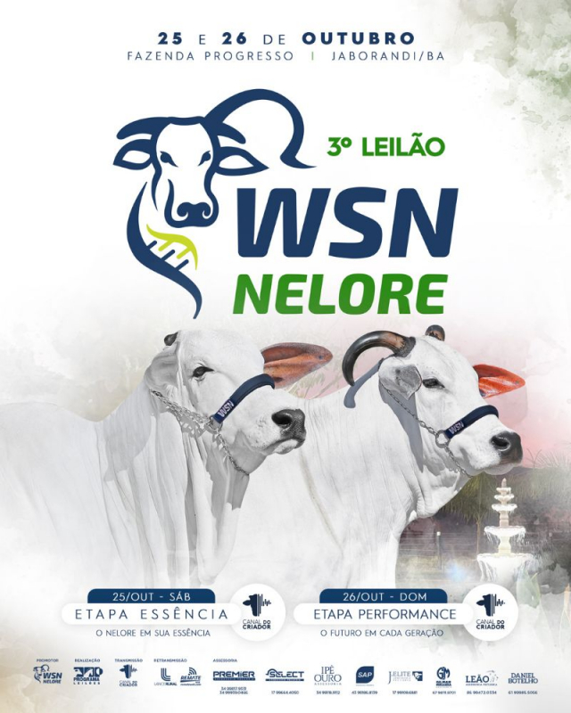 3º Leilão Nelore WSN Nelore - Etapa Essência