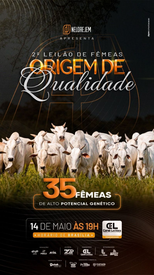 2º Leilão de Fêmeas Origem de Qualidade - Nelore JEM