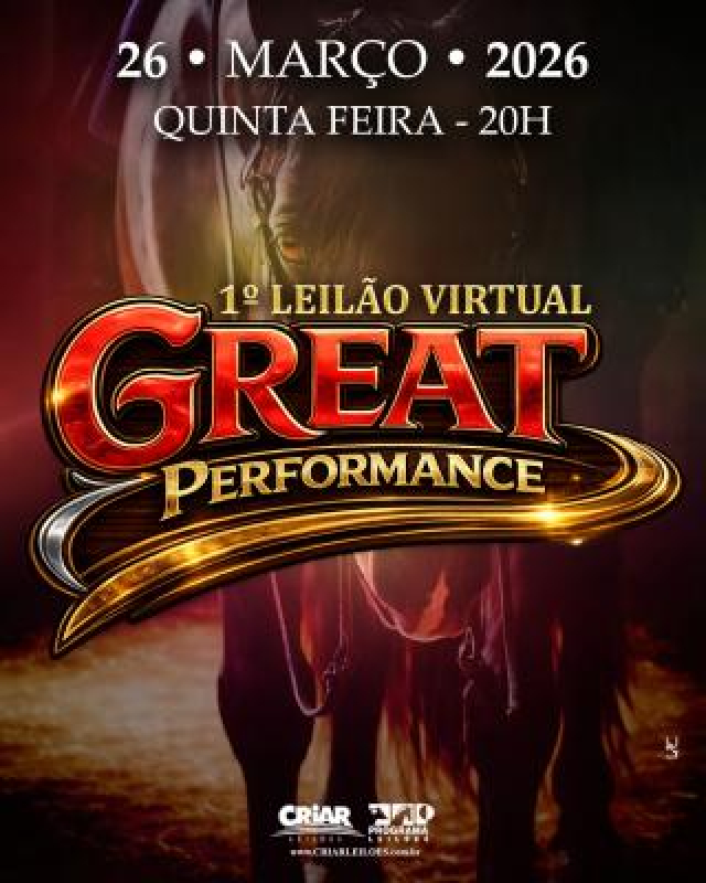 1° Leilão Virtual Great Performande
