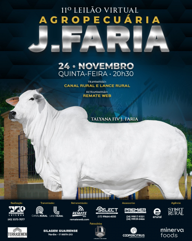 11° Leilão Virtual Agropecuária J. Faria