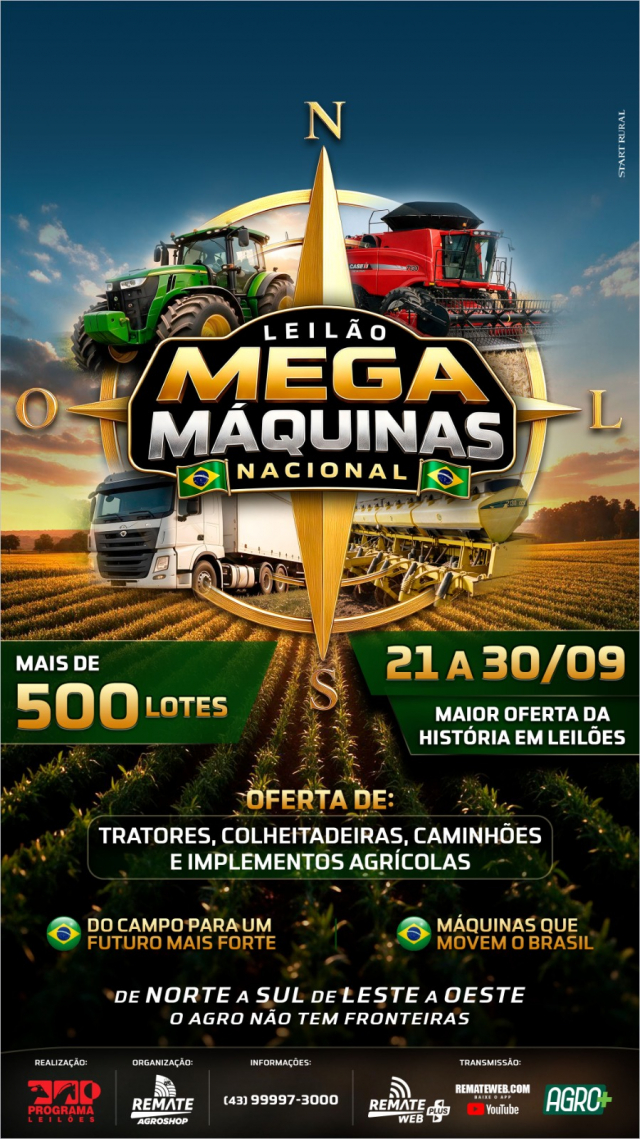 Leilão Mega Máquinas Nacional - 3ª Etapa