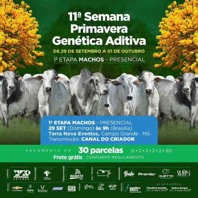 11° Semana Primavera Genética Aditiva - 1° Etapa Machos