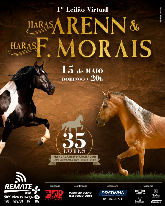 1° Leilão Virtual Haras Arenn & Haras F. Morais