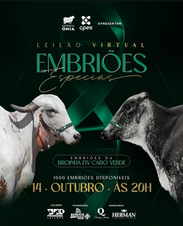 Leilão Virtual Embriões Especiais - Estância Omia e CPEX