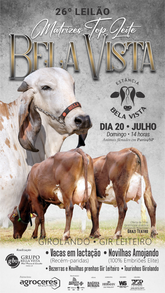 26° Leilão Virtual Matrizes Top Leite Bela Vista