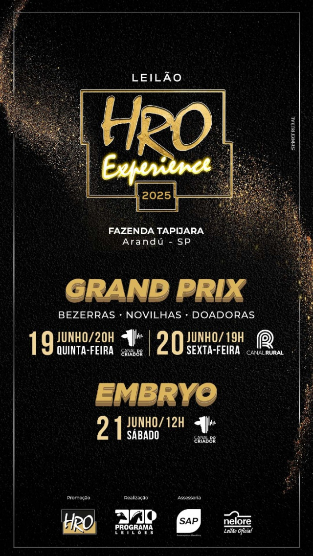Leilão HRO Experience - Embryo