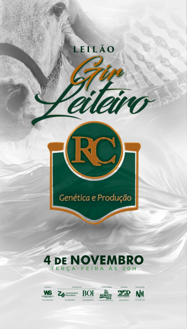 Leilão Virtual Gir Leiteiro RC Genética e Produção