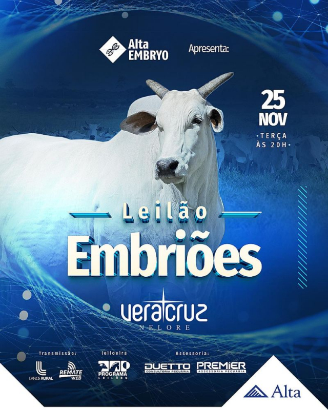Leilão Virtual Embriões Alta Embryo & Vera Cruz