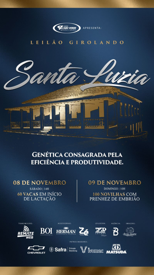 Leilão Virtual Girolando Santa Luzia - Vacas em Início de Lactação