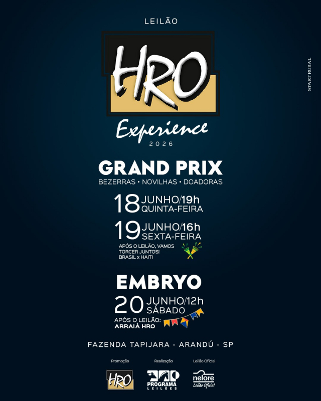 Leilão HRO Experience 2026 - Grand Prix