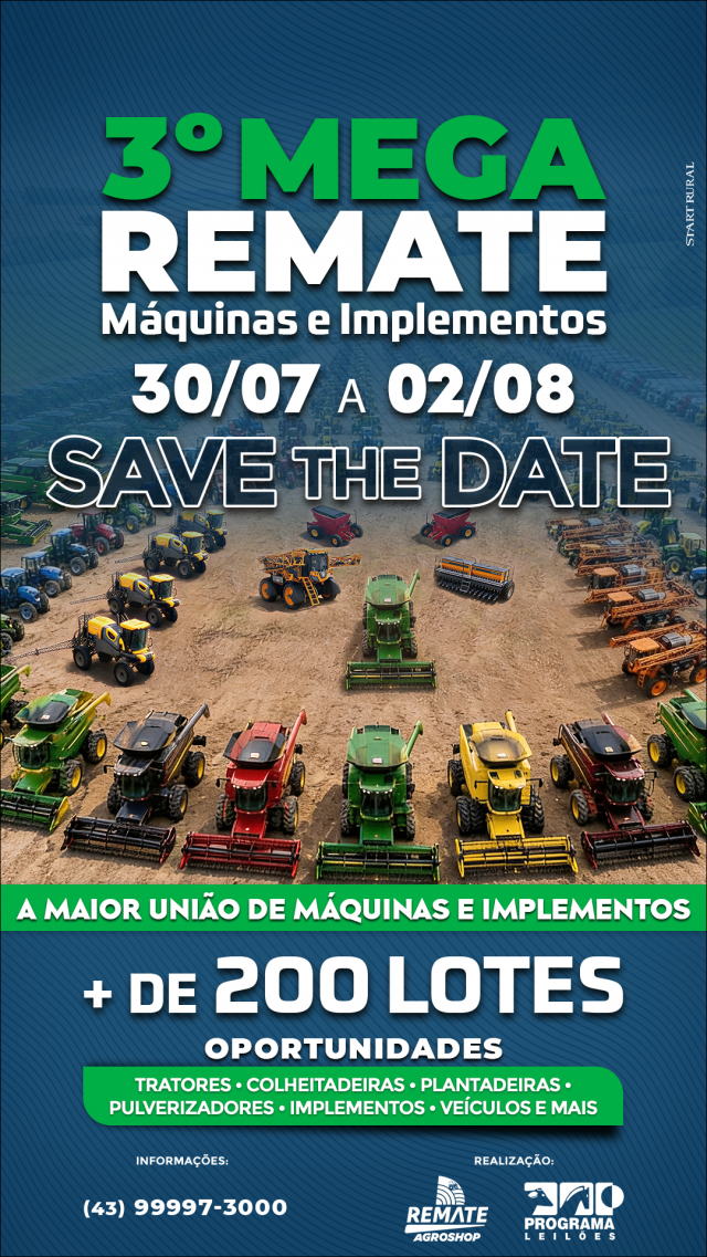 3º Mega Remate Máquinas e Implementos - 3ª  Etapa