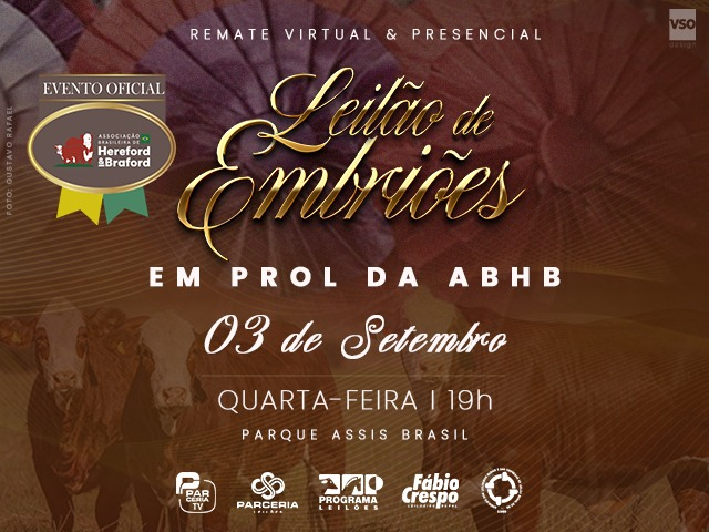 Leilão de Embriões em  Prol da ABHB