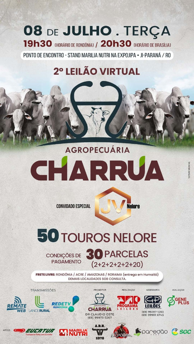 2º Leilão Virtual Agropecuária Charrua