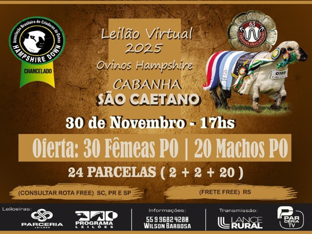 Leilão Virtual Cabanha São Caetano