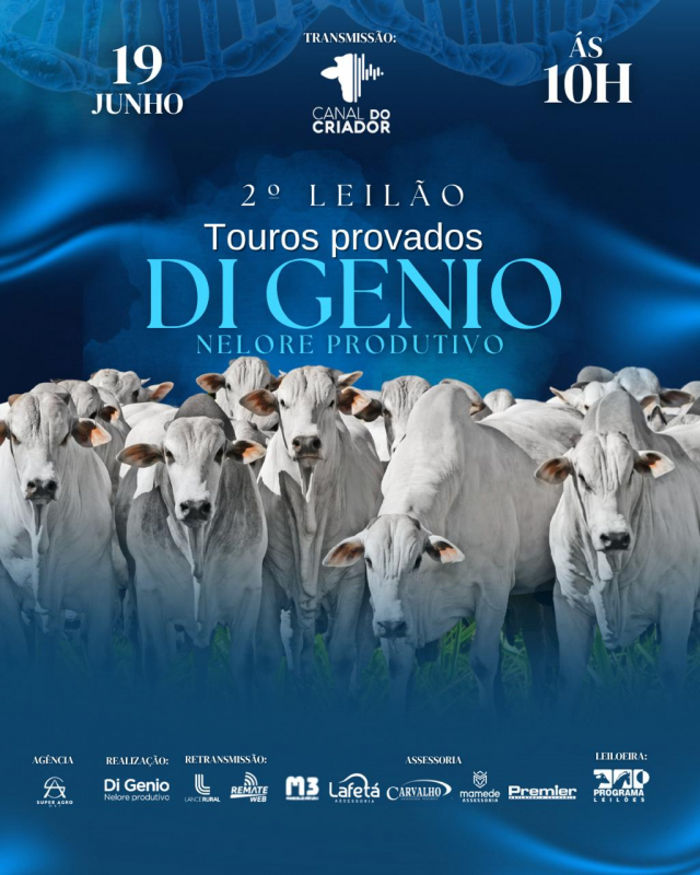 2º Leilão Virtual Touros Provados Nelore Produtivo Di Genio
