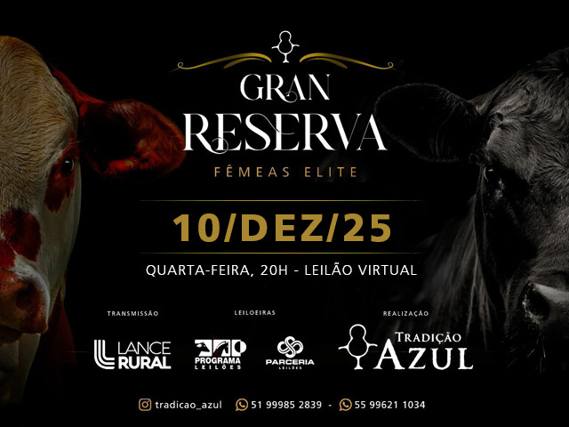 Leilão Virtual Gran Reserva Tradição Azul - Fêmeas Elite