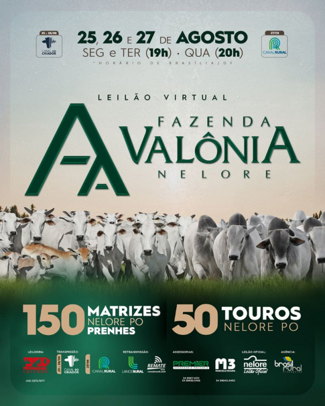 Leilão Virtual Fazenda Valônia - Matrizes Prenhes
