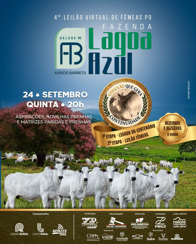 4º Leilão Virtual AB Fazenda Lagoa Azul - Fêmas