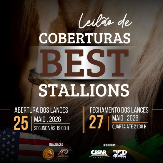 Leilão Virtual de Coberturas Best Stallions