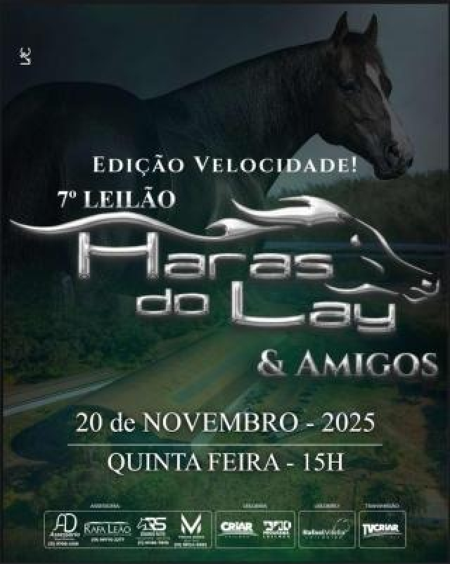 7º Leilão Haras do Lay e Amigos - Edição Velocidade