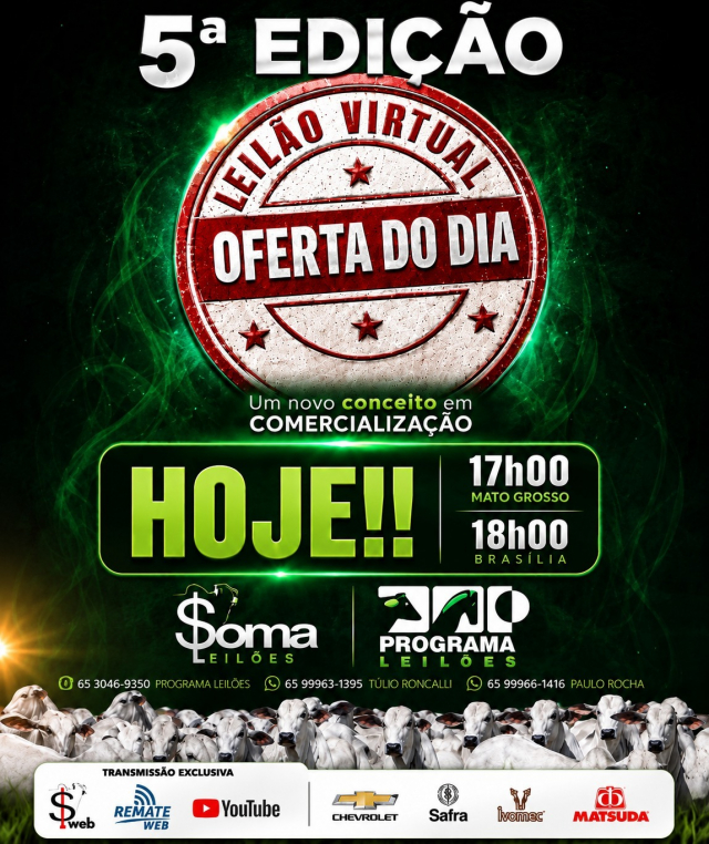 5ª Edição Leilão Virtual Oferta do Dia