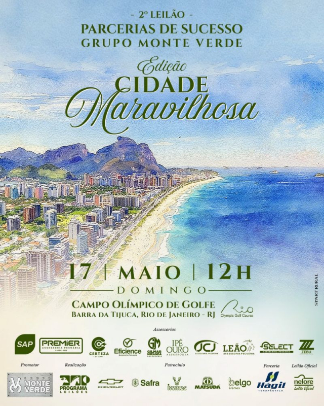 2º Leilão Virtual Parcerias de Sucesso - Edição Cidade Maravilhosa
