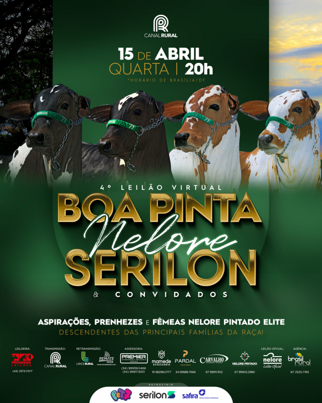 4º Leilão Virtual Boa Pinta - Nelore Serilon e Convidados