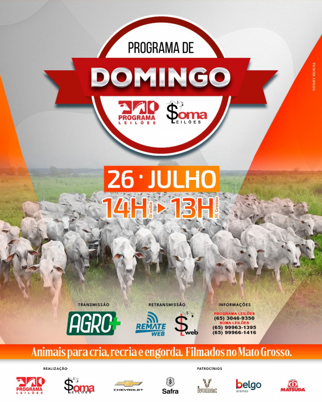 159° Programa de Domingo - Programa e Soma Leilões
