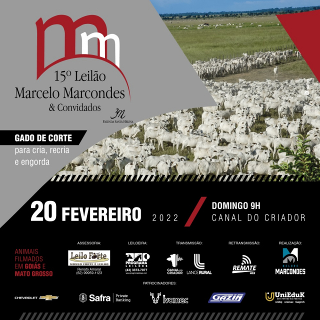 15° Leilão Marcelo Marcondes & Convidados